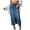 Blue, variant on Ediodpoh Denim Skirt Long Women's Slit Denim Skirt High Waist Washed Style A Line Midi Skirt Skirts for Women Black M