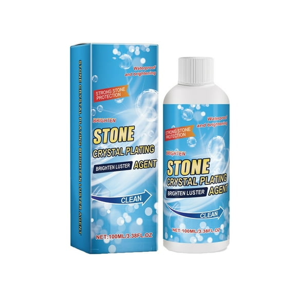 Stone Brighten Plating Agent Stone Plating Agent Stone Stain Remover Cleaner Effectively Brightens Ceramic And Stone Coatings For Quartz And More （100ml） Lint Removers