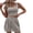 Grey, variant on Womens Summer 2 Piece Outfits Knitted Sets Sleeveless Square Neck Crop Top Tank High Waisted Shorts Waffle 2 Piece Lounge Set