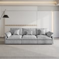 thumbnail image 3 of 120" Cloud Couch Sectional for Living Room, Down Filled Modular Sectional Sofa Couch, 3 Seater,Gray, 3 of 15