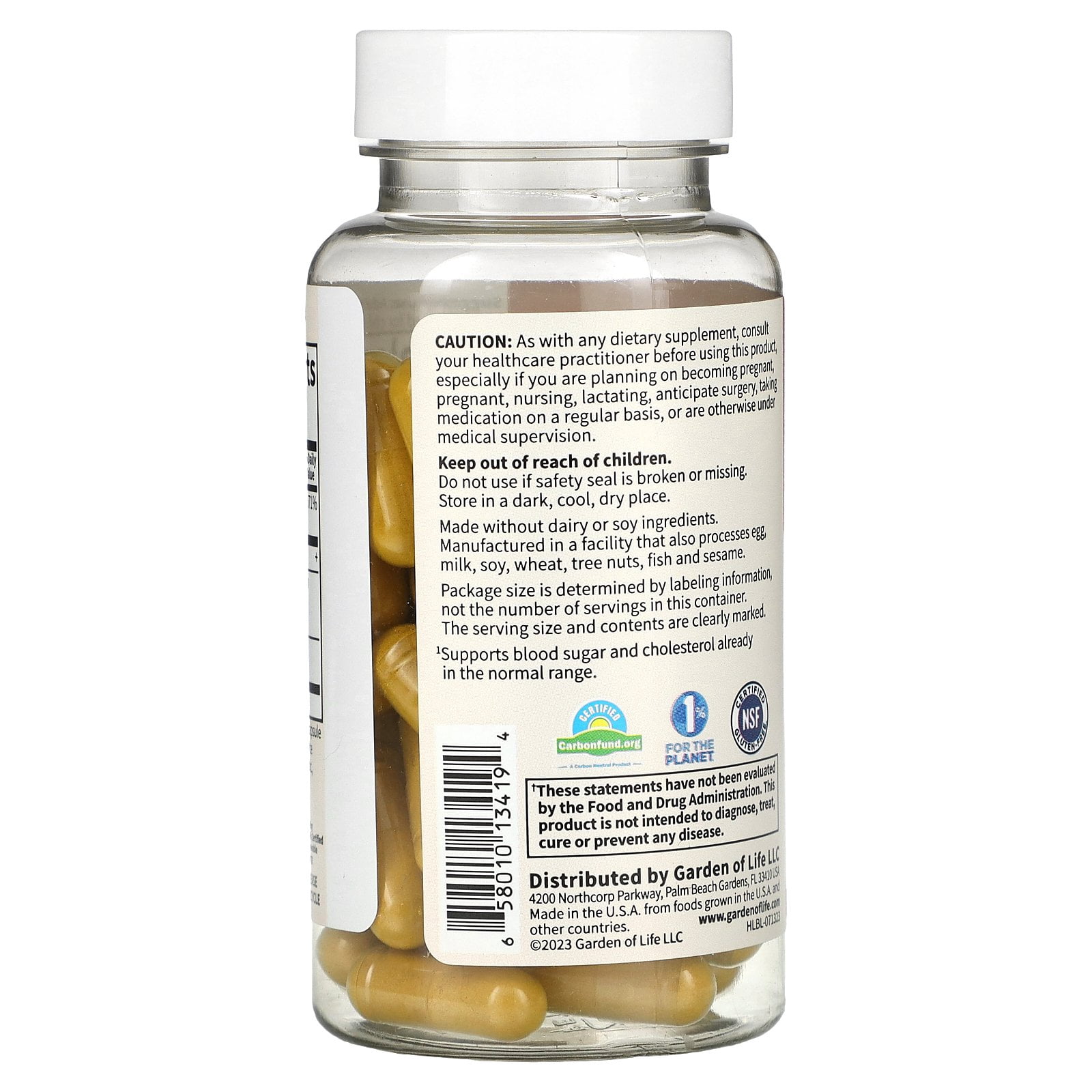 Garden of Life Liposomal Berberine with Chromium Picolinate for Blood Sugar, Metabolism and Cholesterol Support Plus Probiotics for Easy Digestion – Non GMO, Gluten-Free, Kosher – 30 Servings