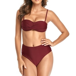 Sexy Women's Full-Busted Supportive Underwire Swimsuit Bikini Top Two Piece  Swimsuits