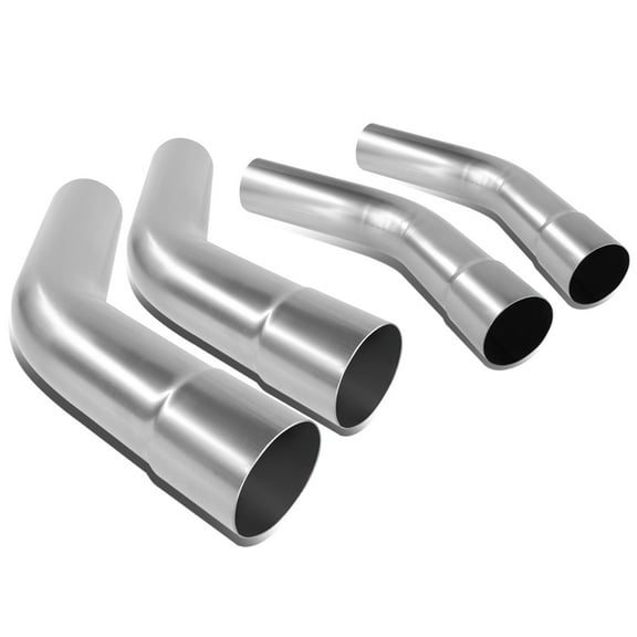 DNA Motoring 4Pcs 2.5" OD Custom 45 Degree Mild Steel Mandrel Bend Exhaust Pipe Tube