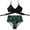 Green, variant on VerPetridure Women's Bikini Sets Two Piece Swimsuit High Waisted V Neck Twist Front Adjustable Spaghetti Straps Bathing Suit for Women