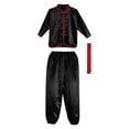 thumbnail image 5 of Zaldita Kids Boys Girls Chinese Kung Fu Suit Tai Chi Training Uniform Martial Arts Clothes Set Black 120, 5 of 7