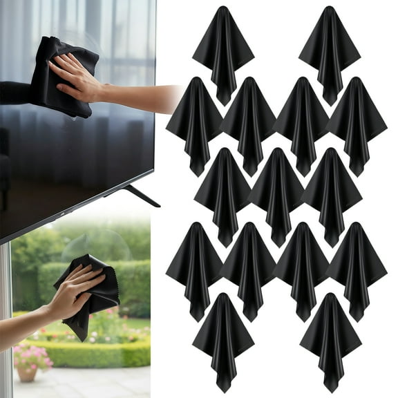 Fosmon Non-Abrasive Eyeglasses & LCD Screen Microfiber Cleaning Cloths, 15 Pack