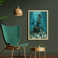 thumbnail image 2 of Mermaid Wall Art with Frame, Mermaid in Ocean Discovering Pirates Treasure Chest Mythical Art Print, Printed Fabric Poster for Bathroom Living Room, 23" x 35", Azure Blue Brown Cream, by Ambesonne, 2 of 2