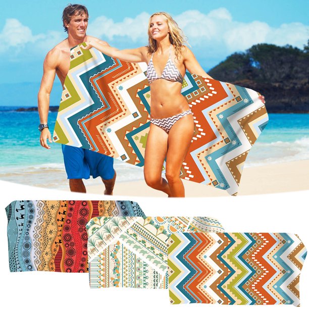 onlyliua ¡ Liquidación de Ofertas de Hoy! Toalla de Playa Estampada, Gruesa, Suave, Absorbente, de Secado Rápido, de Microfibra de Terciopelo de Doble Cara, Toalla de Playa de Terciopelo de Doble Car
