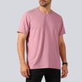 thumbnail image 2 of NIEWTR Mens Workout Shirts Quick Dry Athletic Running T-Shirts Short Sleeve Cooling Moisture Wicking Gym Active Tee Tops（Pink,2XL), 2 of 9