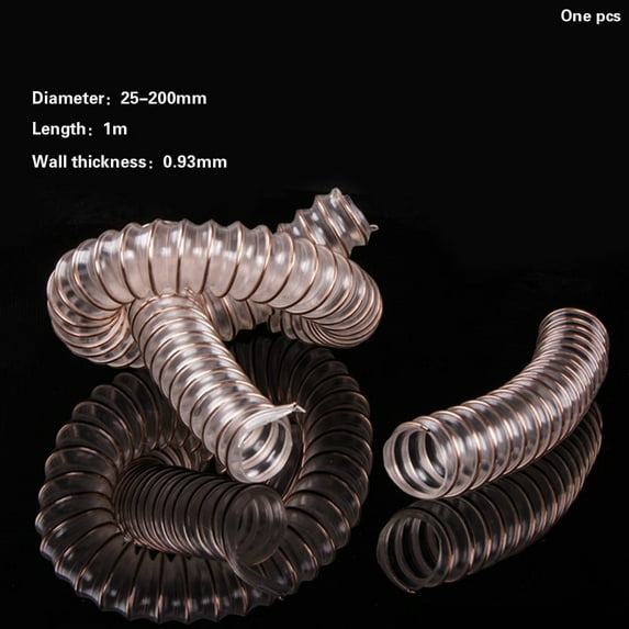 PU Flexible Polyurethane Ducting Hose - Fume / Vapour Extraction Woodworking Inner Diameter 25 - 200mm * 0.93mm Telescopic Hose