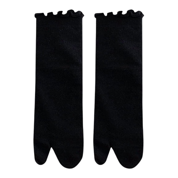 SRZYMJ 1 Pairs Women Split Two Toe Socks Japanese Tabi Flip Flops Sandal Socks Ruffle Frilly Sports Casual Socks