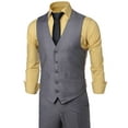 thumbnail image 4 of FashionOutfit Men's Contemporary Classic Fit Stylish Contrast Vest, 4 of 4