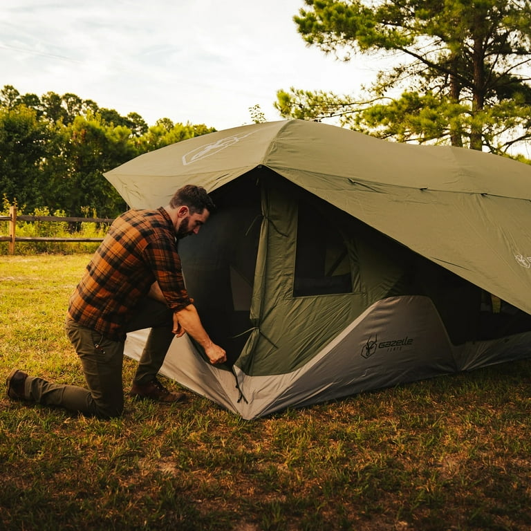 adidas gazelle silver green womens Gazelle Tent T4 Pop-Up Portable Camping Hub Tent - Alpine Green main image 1