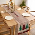 thumbnail image 3 of Red Plaid Christmas Table Runner 60 Inches Long Farmhouse Dress Scarves, Xmas Tree Vintage Winter Wooden Dining Tablerunner for Coffee Table/Kitchen Island/Party Décor, 13" x 60", 3 of 8