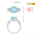 thumbnail image 4 of ANGARA Natural Criss Cross Shank Cushion 2.7 ct Aquamarine Engagement Ring in 14K White Gold for Women (Size-9mm) | March Birthstone, Anniversary, Jewelry Gift for Women | Natural Aquamarine Ring, 4 of 9