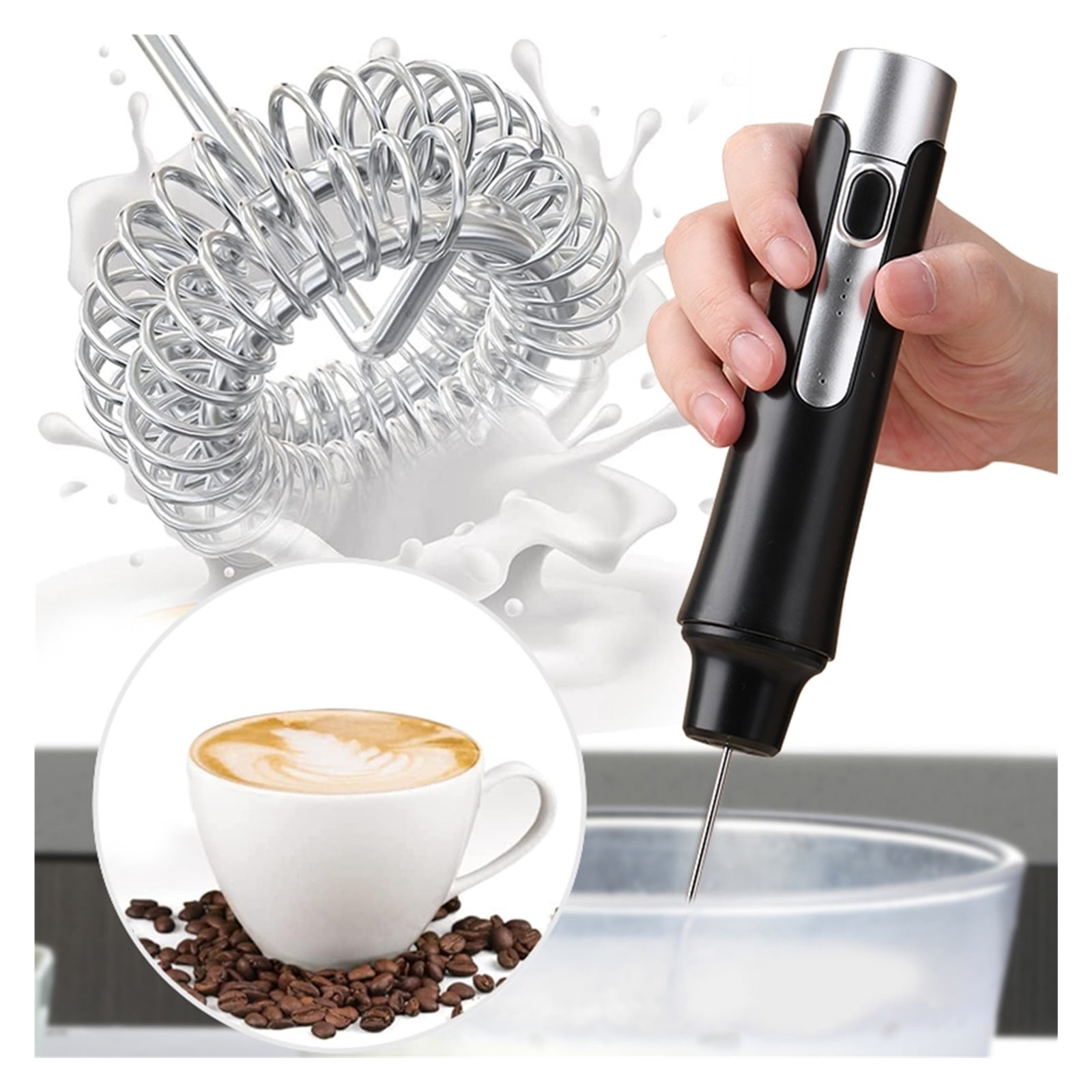 Milk Frother Handheld Foamer Coffee Maker Egg Beater Cappuccino Stirrer Portable Blender Kitchen