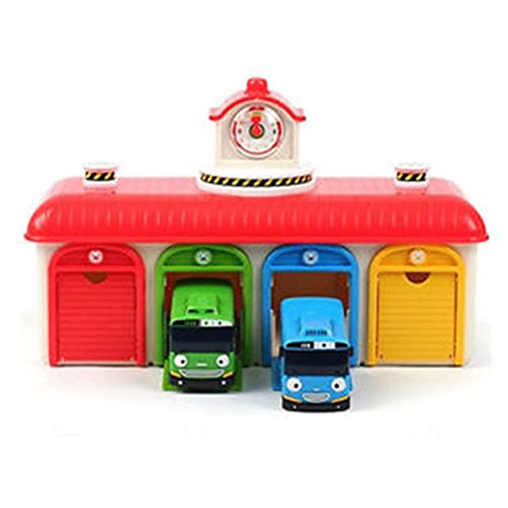 The Little Bus Tayo Garage DEPOT Center Play Set Talking 2 Shooting Cars for sale online 