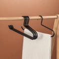thumbnail image 5 of VASLIM Paquete de 8 perchas para mantas, resistentes, con revestimiento de vinilo negro, antideslizantes, ideales para edredones, edredones, manteles, toallas, sacos de dormir, cortinas y colchas (neg, 5 of 5