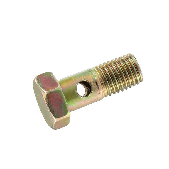 Unique Bargains 1Pcs M8x1 Banjo Bolt Brake Line Fitting Adapter Replacement for Motorcycle Car Iron Bronze Tone