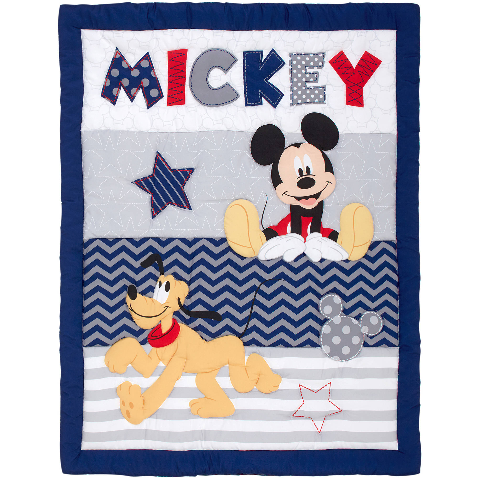 Disney Mickey Mouse 4-Piece Crib Bedding Set, Blue, Let's Go Mickey II - image 4 of 7