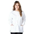 thumbnail image 4 of M&M SCRUBS Women's Scrub Jacket Warm Up Lightweight Medical Scrub Jacket - Pack of 6 Set (White, X-Large), 4 of 6