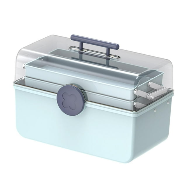 Caja de almacenamiento de medicamentos Strade Fareast Limited organizador de 3 capas azul