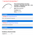 thumbnail image 2 of Power Steering Return Line Hose Assembly - Compatible with 1969 - 1972 Chevy C10 Suburban 1970 1971, 2 of 2