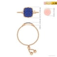 thumbnail image 4 of Angara Natural 0.15 Ct. Blue Sapphire with Blue Sapphire Stackable Ring in 14K Rose Gold for Women (Ring Size: 11.5), 4 of 9