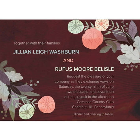 Rustic Sprig Standard Wedding Invitation