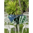 thumbnail image 3 of Outdoor Tablecloth with Umbrella Hole for Patio/Picnic/Party/Camping, Green Black Southwest Waterproof Table Cloth Round Cover Washable, Farmhouse Aztec Boho Ethnic Art (Dia 54"), 3 of 8