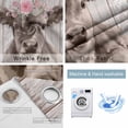 thumbnail image 2 of Brown Cow Blackout Curtains for Bedroom/Living Room, Vintage Animals Spring Floral Wooden Thermal Insulated Kitchen Drapes with Grommets, Light Blocking Window Treatment, 2 Panels 42" x 45", 2 of 7
