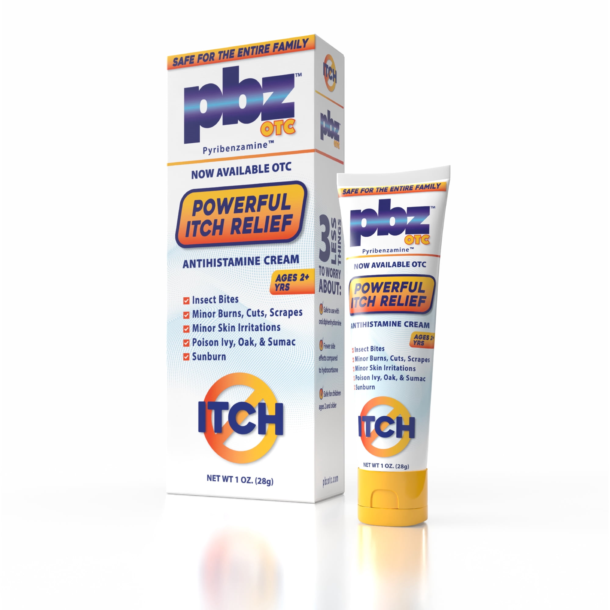 PBZ OTC Itch Relief Cream, Kid Safe, Soothes Insect Bites & Skin Irritations, 1 oz