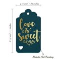 thumbnail image 5 of Inkdotpot 100 Pack Real Gold Foil Paper Tags Love Is Sweet Wedding Favor Hang Tag, 5 of 6