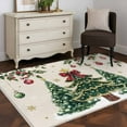 thumbnail image 3 of Hallway Runner Rugs 2.7x5 Ft, Green Christmas Tree Non Slip Area Rugs for Kitchen Bedroom Entryway, Xmas Ball Winter Rustic Washable Carpet Runner Rug Floor Mats for Bedroom Home Decor, 3 of 9