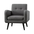 thumbnail image 3 of Modern Accent Armchair Upholstered Gray Single Sofa Chair, Set of 1, 3 of 7