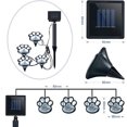 thumbnail image 4 of Luz LED solar para decoración de patas, 4 gatos, perros, perros, huellas de animales, luces solares, luz LED de camino para exteriores, para decoración de pasarelas cubiertas de patios. Sin marca Lámparas solares, 4 of 4