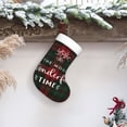 thumbnail image 6 of Daiia Wonderful Time Christmas Print Christmas Stocking，18"Large Knitted Xmas Stocking for Kids, Family Stocking for Fireplace Christmas Holiday Party Decoration, 6 of 7
