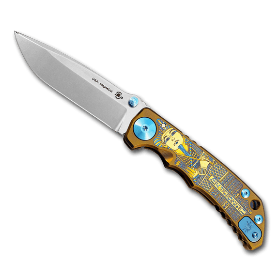 SPARTAN BLADES Harsey Folder King Tut Edition Titanium & CPM MagnaCut Pocket Knife