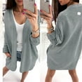 thumbnail image 2 of Vedolay Womens Sweaters Knit Cardigan Sweater Loose Fit Casual Solid Color Jacket Coat Gray,One Size, 2 of 5