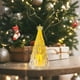 thumbnail image 4 of Luz nocturna de árbol de Navidad de plástico transparente brillante | Decoración navideña de escritorio | Lámpara ambiental LED para oficina en casa | Ambiente acogedor de cuento de hadas, 4 of 6