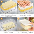 thumbnail image 2 of Contenedores Para Alimentos Plato para Mantequilla con Tapa y Cortador, Sellado para Manteca, Estuche para Cortar Mantequilla, Bueno para Cocinar y Regalar, Libre de BPA y Hermético, 2 of 5