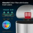 thumbnail image 4 of HLS Commercial HLCHLSS13DFR 13 gal Fire-Rated Soft Step Semi-Round Trash Can, Silver, 4 of 5