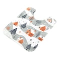 thumbnail image 7 of Yayeee Bath Rug for Bathroom Floor Non Slip Contour Fluffy Soft Absorbent Mat, 20"x24", Cartoon Orange Houses, 7 of 7