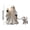 10 cm, variant on 2026 Eespoir Ghost & Pup Candle Holder, Halloween Walking Dog Ghost Decoration, Cute Ghost Dog Figurine Holding a Candlestick, Holiday Party Scene Decoration Tabletop Ornament