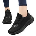 thumbnail image 3 of WNVMWI Mens Shoes Black Sneakers Height Boosting Shoes for Men Men's Sports Shoes Flat Bottom Mesh Breathable Comfortable Lace Up Non Slip Work Shoes Fashion Sneakers Walking Shoes Size 40, 3 of 9