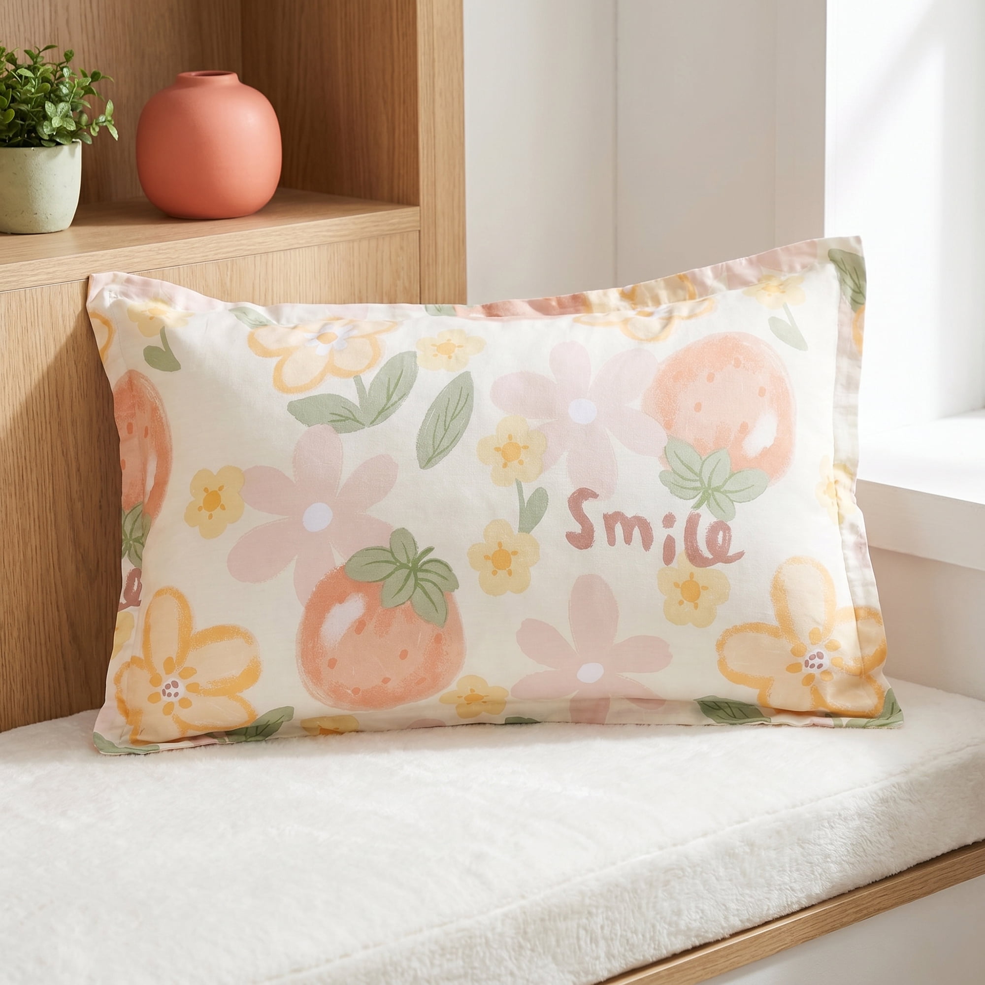 Unique Bargains 2 Pack Cotton Pillowcase Smooth Envelope Closure Wrinkle Resistant Queen Color B
