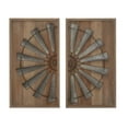 thumbnail image 6 of DecMode Gray Wood Windmill Wall Decor with Wood Backing (2 Count), 6 of 8
