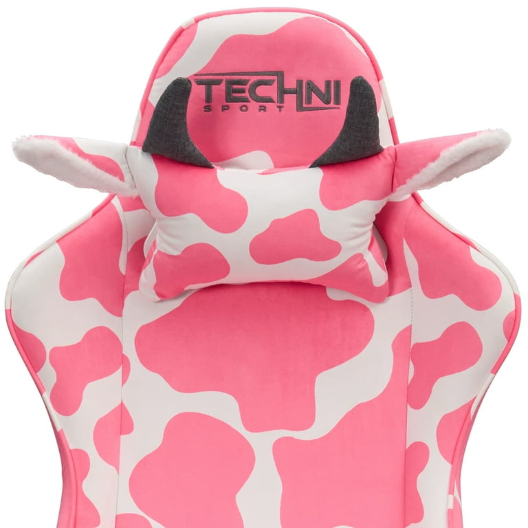 Techni Sport - TS85 Pink Cow Series, Gaming Chair with High
