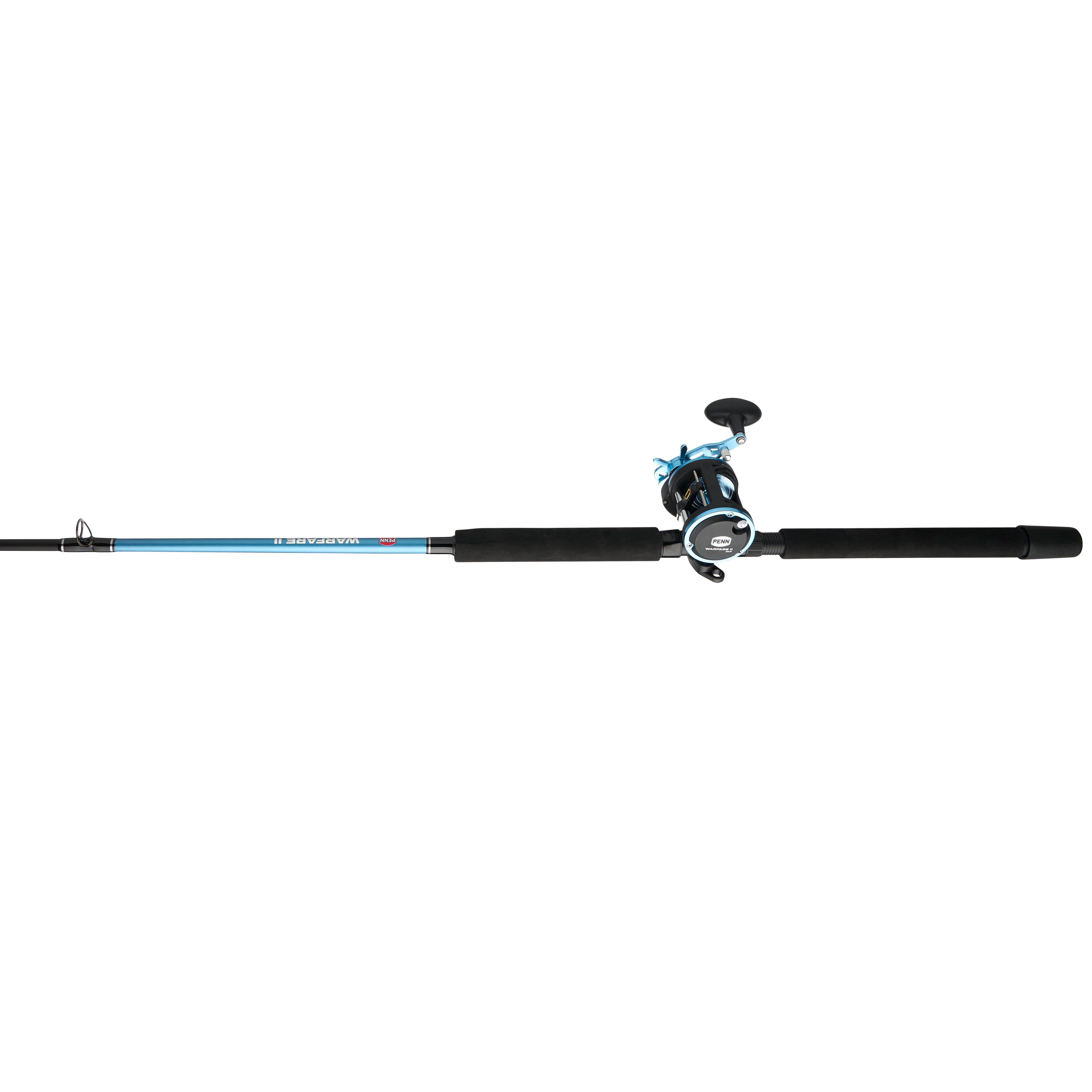 PENN Warfare II Level Wind Conventional Fishing Combo, 6'6" Medium Heavy Rod, 20 Size Reel