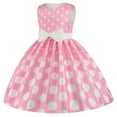 thumbnail image 3 of IBTOM CASTLE Kids Girls Polka Dots Princess Tutu Dress Bowknot Birthday Party Halloween Fancy Dress up 3-4 Years Pink, 3 of 6